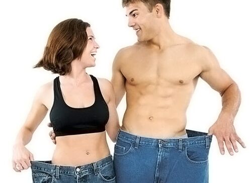 o resultado de que tanto mulleres como homes perderon peso